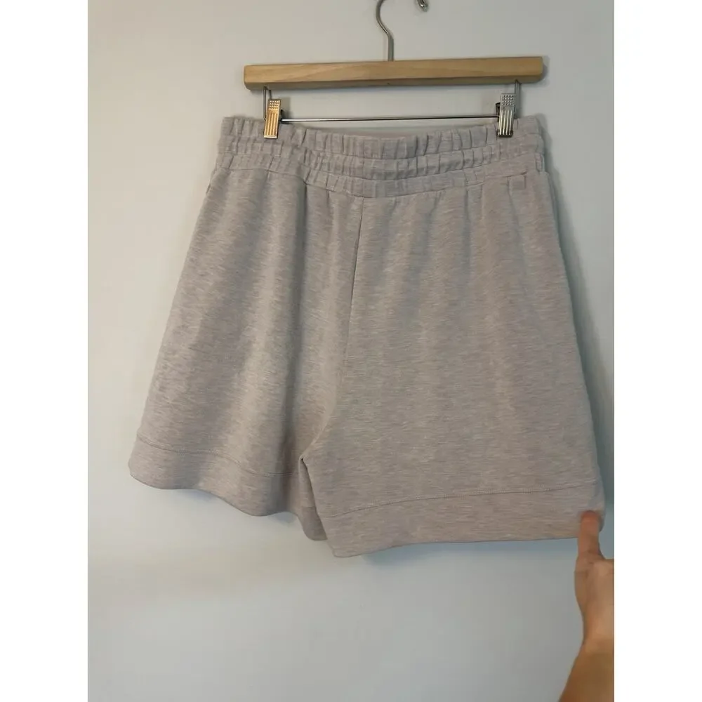 ZellaSoft Luxe High Waist Knit Shorts Heather Grey 30